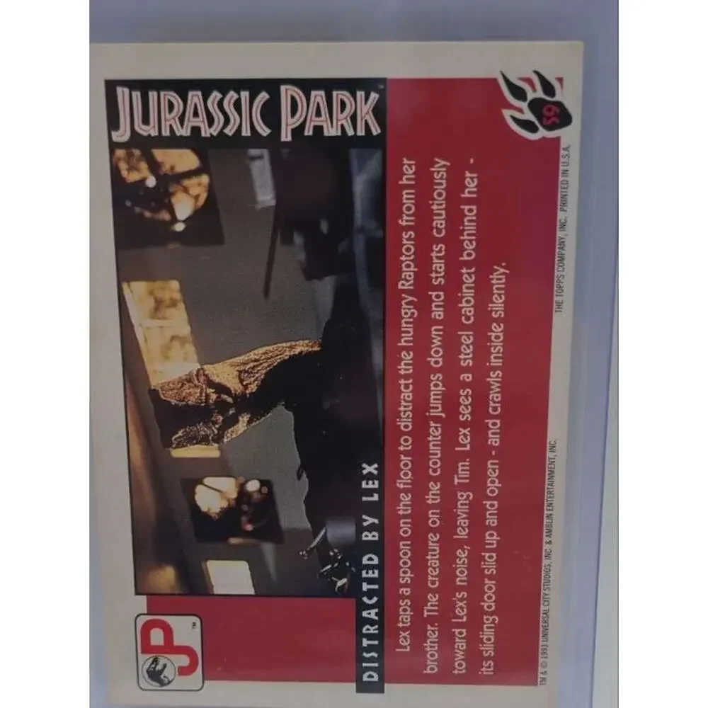 1993 Topps Jurassic Park Gold #59 Distracted by Lex Fair